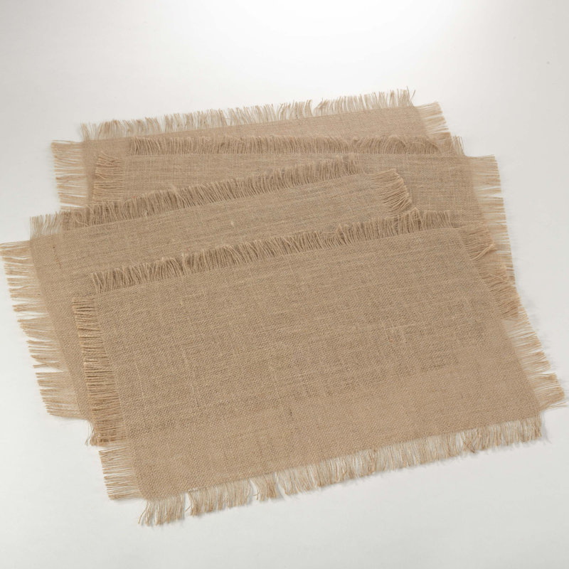 Lyndalia Burlap Fringed Jute 19" Placemat & Reviews Joss & Main